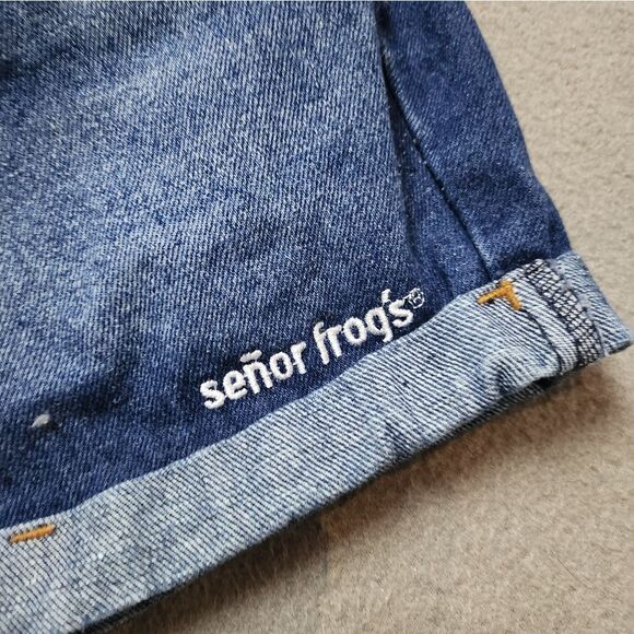 Senor Frog's Jean Shorts Blue Denim Shorts SZ 9 - Picture 5 of 10